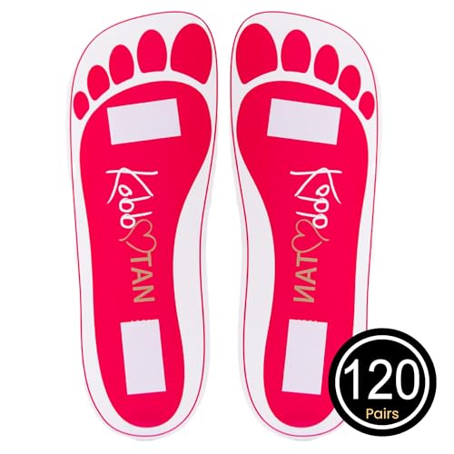 120 Pairs(240feets) Spray Tan Feet Pads Disposable & Economic Feet pads for Spray tanning,Use in Tanning booth,Sunless Tanning at Home or Beauty Salon-Non Slip- Comfortable-Hygienic-Ultra Bronzing