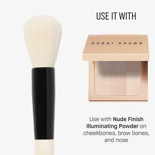 Bobbi Brown Cheek & Powder Brush | Multi-Purpose Brushes for Blending Blush, Bronzer or Powder for Seamless Application