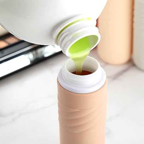 Gemice Travel Bottles for Toiletries, Tsa Approved 3oz Portable Travel Bottles, BPA Free Leak Proof Squeezable Travel Size Containers, Travel Accessories for Shampoo Conditioner Lotion (4 Pack)