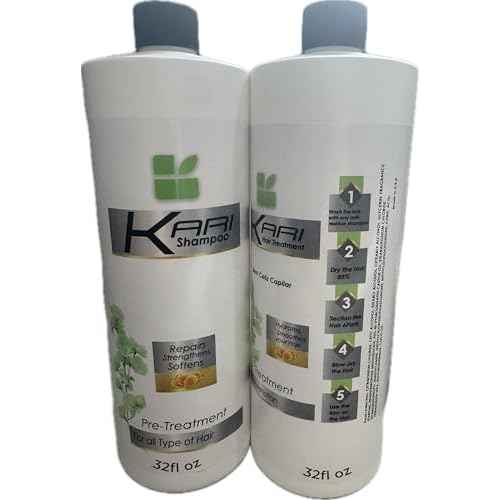 Kari Stem Cells Hair Surgery 32oz Hair Treatment professional results 1 liter + shampoo Cirugia Capilar de celulas madres kERA fRUIT Blowout for Frizzy, Dry, or Damaged Hair | Smooth, Silky Results