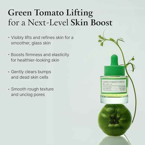 FULLY Green Tomato Serum, Pore Tightening with 67% Green Tomato Extract, Vit C and PHA, Elastcity Boosting and Skin Moisturization, Fragrance Free, Vegan & Dermatologically Tested, 1.01 fl.oz