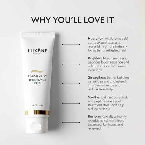 Luxene Beauty FIRMAGLOW Regenerating Serum ? Hydrating Anti-Aging Body Serum ? Brightening, Firming & Barrier Repair Skincare ? Step 2 of 3 ? 3.4 oz