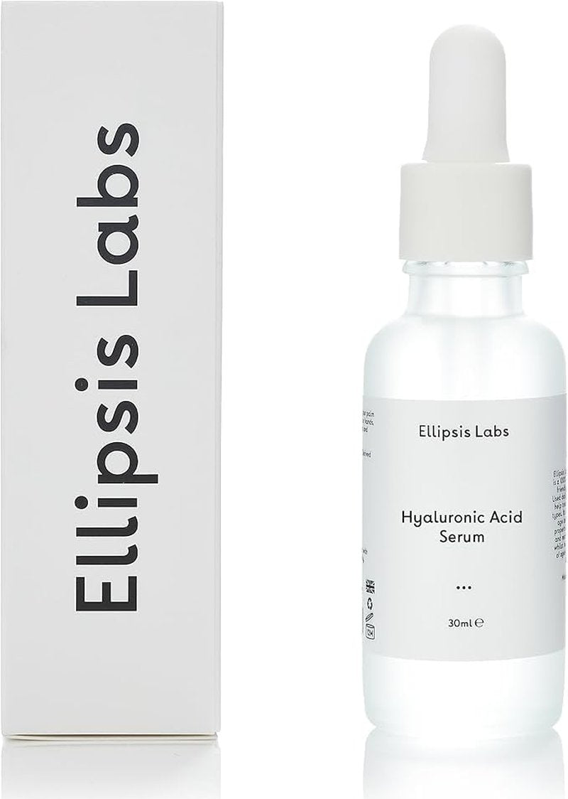 Ellipsis Labs Hyaluronic Acid Serum - Vegan Facial Serum for Intense Hydration & Elasticity, 1 Fl Oz