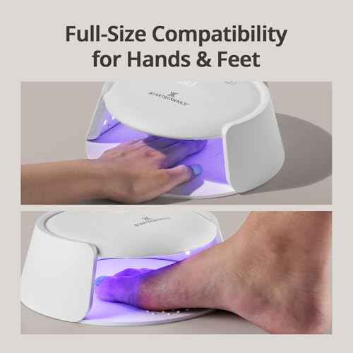 BTArtboxnails XCuringPRO Nail Lamp - Globally Certified Nail Dryer, Ecostead UV LED Beads Instant Cure Nail Light with 4 Timer, Smart Sensor, LCD Display for Curing Gel Nail Polish