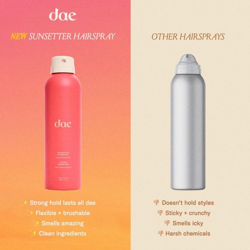 DAE Sunsetter Strong Hold Flexible Hairspray - Citrus Scent, 7 Oz. for All-Day Style