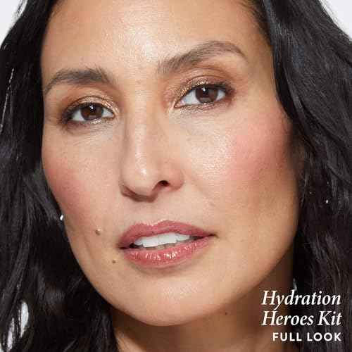 LAURA GELLER NEW YORK Hydration Heroes Kit: Spackle Primer, Hydrate + Jelly Balm Tinted Lip Balm, In the Buff + Serum Blush Cheek Tint (In the Buff Lip Balm + Practical Pink Blush)