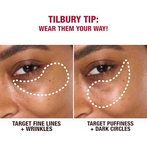 Charlotte Tilbury Hollywood Skin Secrets Under Eye Patches - Radiance-Boosting Eye Patches for Puffy Eyes and Dark Circles - Infused with a Non-Slip & Non-Drip Cooling Hydrogel Cushion