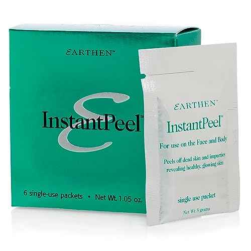 Earthen SkinCare InstantPeel Skin Remover Skin Exfoliant ? Safe for Sensitive Skin - 6 Packets/Box (1-Pack)