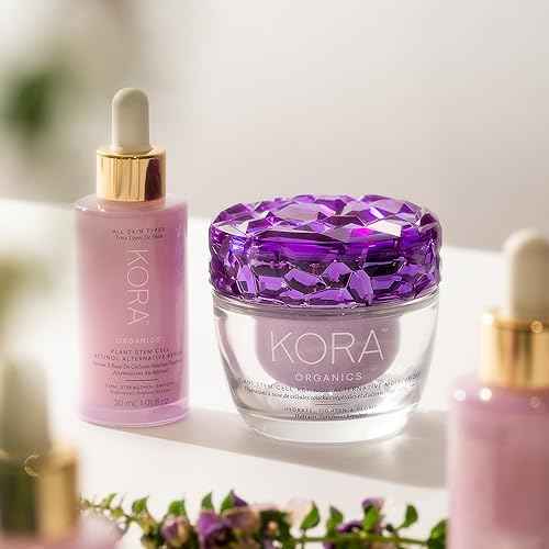 KORA Organics Plant Stem Cell Retinol Alternative Moisturizer, Active Retinol Alternative Smooths Wrinkles & Firms Skin, Face Moisturizer for Women & Men, Certified Organic, Cruelty Free, 1.69 fl oz