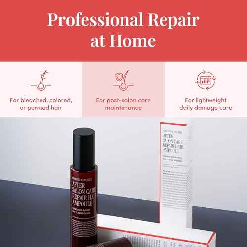 CURLYSHYLL After Salon Care Repair Hair Ampoule | Lightweight Serum Care for Daily Damaged Hair Repair | Seaweed & Opuntia Extracts | Leave-in Moisture Serum | 100ml