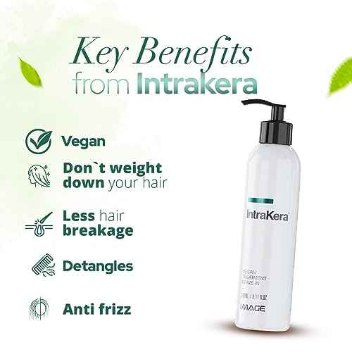 Image Intrakera Leave-In Conditioner for Frizzy, Curly, and Straight Hair - Stop Washing your Hair Every Day - Keratin Replenisher - Detangler for Dry or Damaged Hair (8.11 Fl Oz)