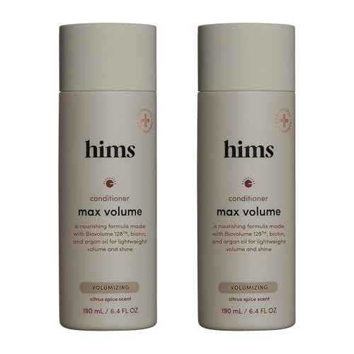 hims Max Volume Conditioner, 2 Pack - Volumizing Conditioner for Men with Biotin - Adds Lightweight Volume, Shine & Bounce - Citrus Spice - 2 x 6.4 fl oz