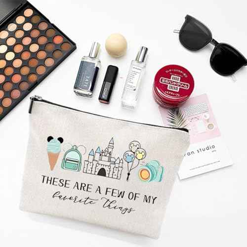 2 Pcs Cartoon Mouse Makeup Bags for Women, Cute Travel Cosmetic Bag, Large Capacity Waterproof Toiletry Bag with Zipper, Birthday Gifts for Her