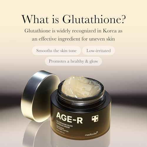 Medicube AGE-R Glutathione Glow Capsule Facial Cream - Instant Lifting Moisturizer - Collagen Peptide For Hydrating Glow - Improve Blemishes, Uneven Skin Tone - Korean Skin Care 1.69 fl.oz