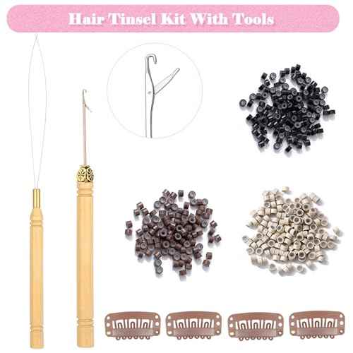 22 Colors Hair Tinsel Kit, 7800 Strands 48 Inch Glitter Tinsel Hair Extensions with Tools, Heat Resistant Sparkling Fairy Hair Accessories for Girls, Kids, Women Christmas Cosplay Party