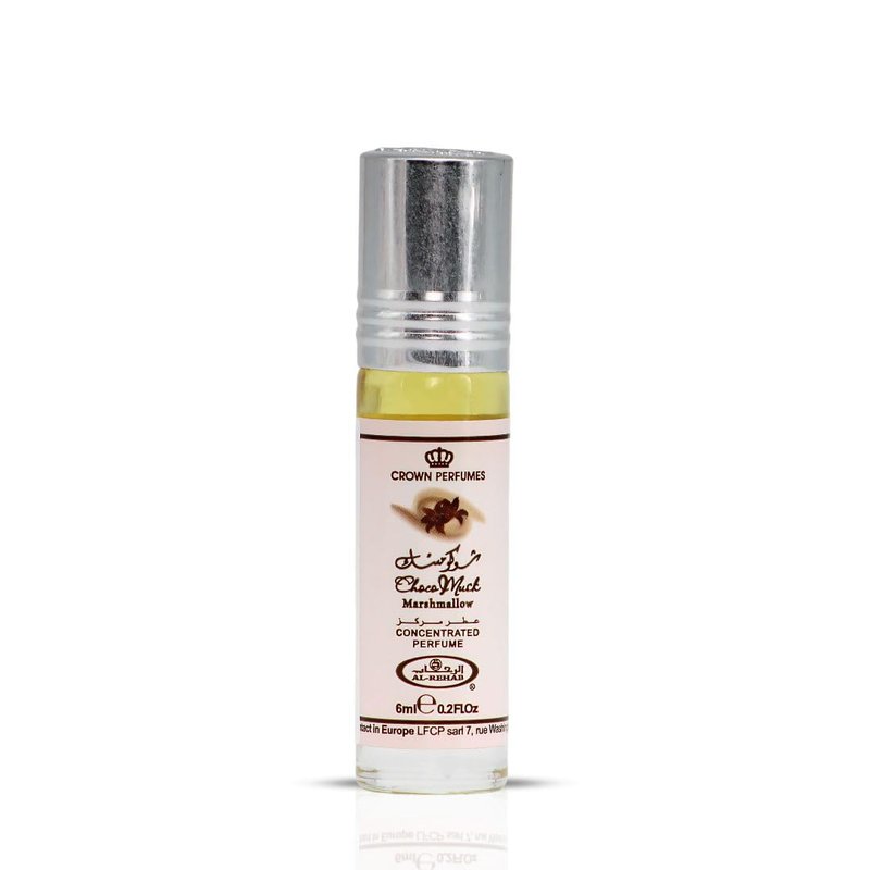 Al-Rehab Choco Musk Marshmallow Perfume Oil Roll-On - 6ml (0.2 oz) | Gourmand Fragrance with Strawberry, Marshmallow & Cocoa | Sweet, Fluffy & Addictive | Arabian Dessert Scent (Pack of 3)