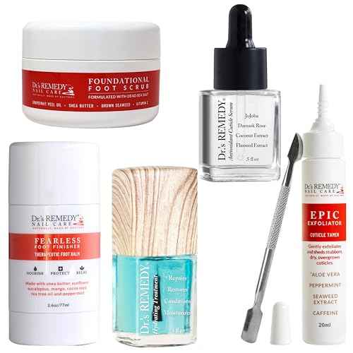 Dr¡¯s Remedy 5 Pack Nail Polish Treatment Kit, Non Toxic and Organic All Natural Enriched Nail Strengthener Set