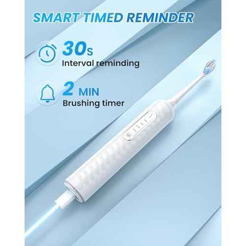 Electric Toothbrush with Water flosser, 3 in 1 Teeth Cleaning Kit with 7 Modes, Electric Toothbrush and flosser Combofor Adults, Water Flosser Portable for Travel and Home (White)