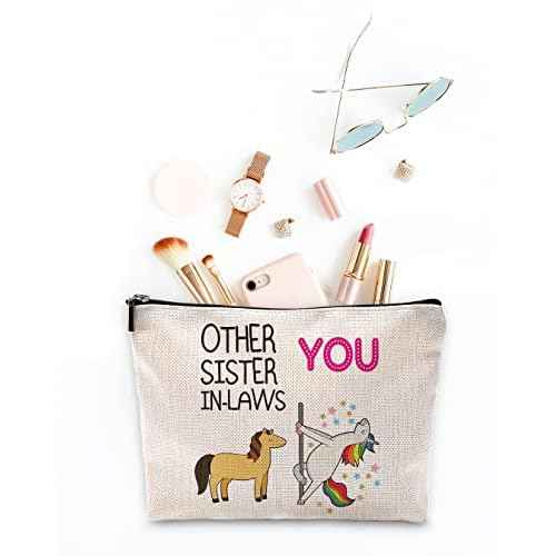 Sufamb Funny Other Sister-in-Laws and You Makeup Bag,Best Sister-in-Law Gifts Cosmetic Pouch for Girls,Christmas Birthday Wedding Gifts for Sister in Law Stepsister