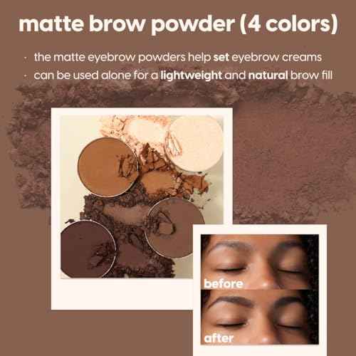 KARA BEAUTY Eyebrow Kit - Brow Makeup Kit with Powders, Pomades & Highlighters ? Blendable, Long-Wear Eyebrow Powder Set for Natural or Sculpted Brows - Perfect for Makeup Artist, Beginner-Friendly