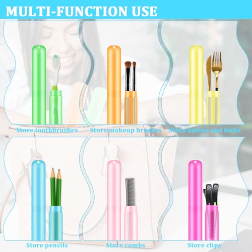 SIKEMAY 150 PCS Travel Toothbrush Holder Bulk, Toothbrush Travel Case Cover, Portable Plastic Dust Proof Breathable, Toothbrush Holder for Travel Bathroom Indoor Outdoor Travel Trip Camping School