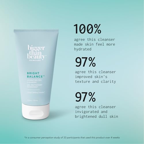 Hydrating Gel Cleanser, Face Wash with Hyaluronic Acid & Vitamin C for All Skin Types, Daily Skin Care, Makeup Remover for Women, Facial Cleanser, Vegan & Cruelty Free