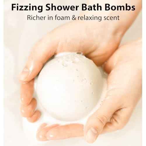 Lavender Bath Bombs Skin Nourishing Moisturize Niacinamide Serum Lavender Blueberry Fig Luxury Fizzing Spa Bubble Bath Gift Set for Sensitive Skin Stress Relief Relaxation Gift Birthday Christmas