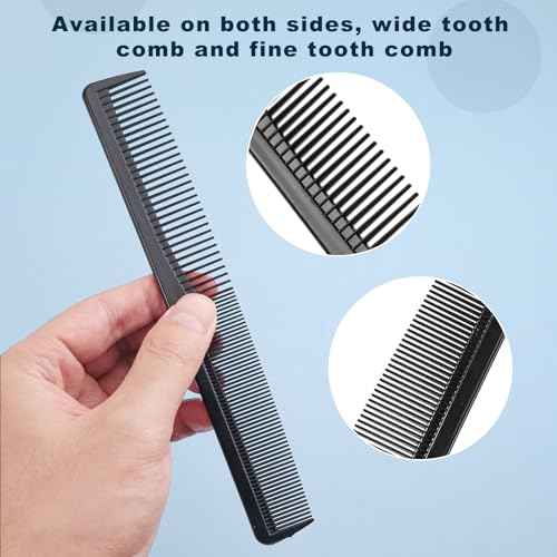 Disposable Combs in Bulk Individually Wrapped Widen and Fine Combs Straight Hair Combs for Women Men Long Handle Beauty Combs for Homeless, Hotel,Nursing Home (7in x 4in, Count, 100)