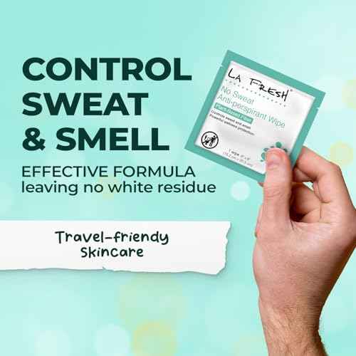 La Fresh Travel Lite Antiperspirant and Body Wipes - 200 Individually Wrapped Deodorant Wipes for Adults, Men and Women Travel Essentials