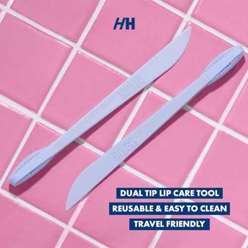 Handmade Heroes Lip Brush, Reusable Lip Exfoliator - Gentle Exfoliant, Use with Sugar Lip Polish and Lip Exfoliator Scrubber for Chapped and Dry Lips Christmas Gifts 2pc