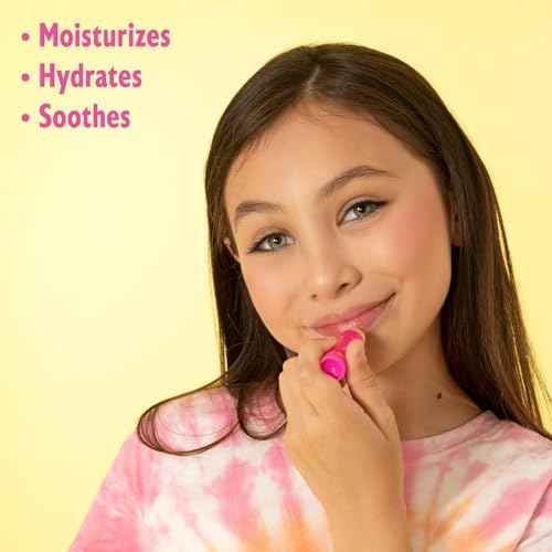Lip Smacker Hello Kitty Lip Balm Trio, Adorable Sanrio Collectible, Moisturizing & Nourishing Fruity Flavors, Guavalicious Day, Raspberry Roll, Cherry Sweet- Blue