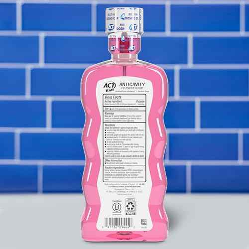 ACT Kids Anticavity Fluoride Mouthwash, Sugar & Alcohol Free Mouth Rinse Strengthens Teeth, Bubble Gum Blowout, 16.9 fl. oz., 2pk
