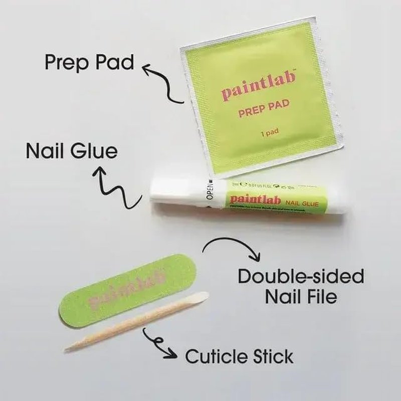 Press On Nails - Beige Lace Almond Fake Nails | 30 Nails in 15 Sizes, Reusable Salon Quality