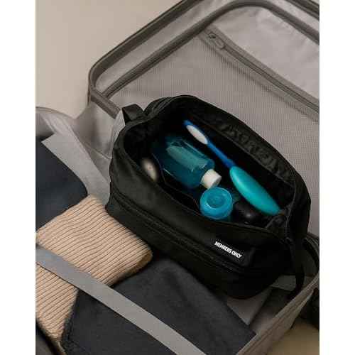 Members Only Dual Dopp Kit Toiletry Bag, Mens Dopp Kit for Travel with Dual Compartments, Mens Toiletry Travel Bag