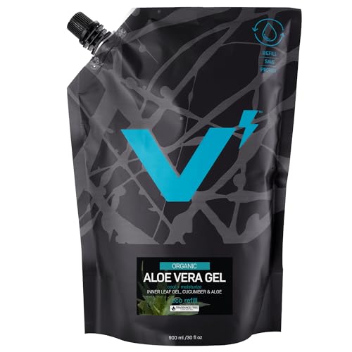 VOLT Organic Aloe Vera Gel for Face & Skin - Soothes, Moisturizes & Refreshes Naturally - 30 Fl. Oz (900ml)