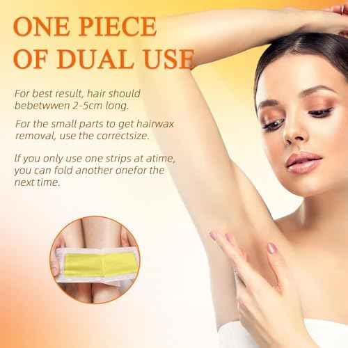 Wax Strips for Hair Removal, Waxing Kit For Women, 60 Pcs - 40 Body Wax Strips, 20 Pcs for Face, 6 Cleansing Oil Towelettes Suitable for Face/Legs/Underarms/Bikini