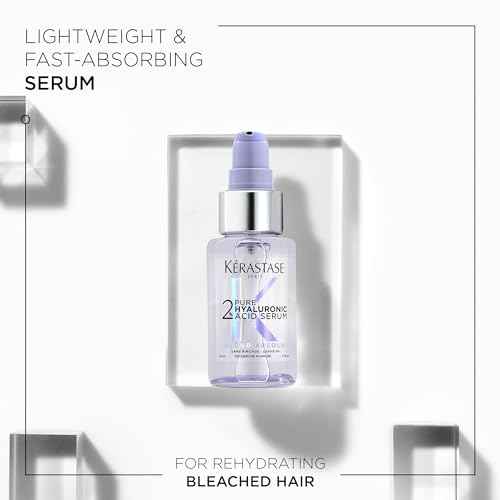 Kerastase Blond Absolu Hyaluronic Acid Hair Serum For Bleached & Highlighted Blonde Hair - Repairs Damaged Hair & Soothes Scalp, Instantly Hydrates & Adds Shine, 1.7 fl Oz