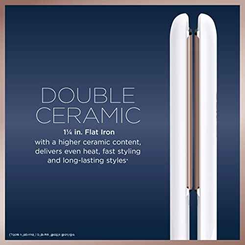 Conair Double Ceramic Flat Iron, 1 1/4-inch Hair Straightener