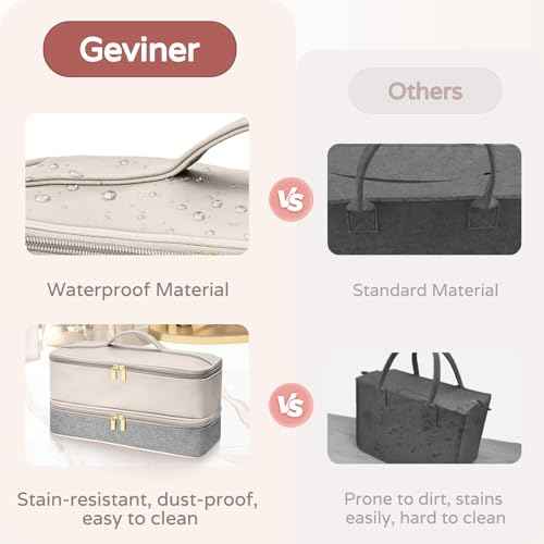 Shark Flex Style Case, Shark Flexstyle Carrying Case Compatible with Shark/Dyson Hair Dryer, Portable Double-Layer Travel Bag for Dyson Airwrap Styler/Shark Flexstyle Attachment, grey