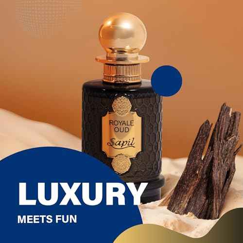 Sapil Royale Oud Unisex Eau De Parfum ? Saffron, Nutmeg & Patchouli Musk Blend ? Long-Lasting Luxury Arabic Oud Perfume for Men & Women ? Premium Dubai Fragrance ? 3.38 oz