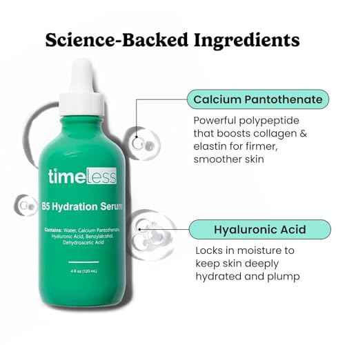 Timeless Skin Care Vitamin B5 Serum - Hydrating Face Serum with Hyaluronic Acid - Oil-Free - for Oily Skin - Fragrance-Free - 4 oz