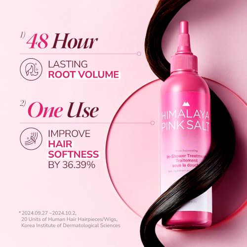HIMALAYA PINKSALT Scalp Rejuvenating In-Shower Treatment - Rinse Out Healthy Moisturizing Hair Treatment, Scalp Treatment with Collagen, Hyaluronic Acid and Rosemary, Silicone/Sulfate Free - 8.4floz