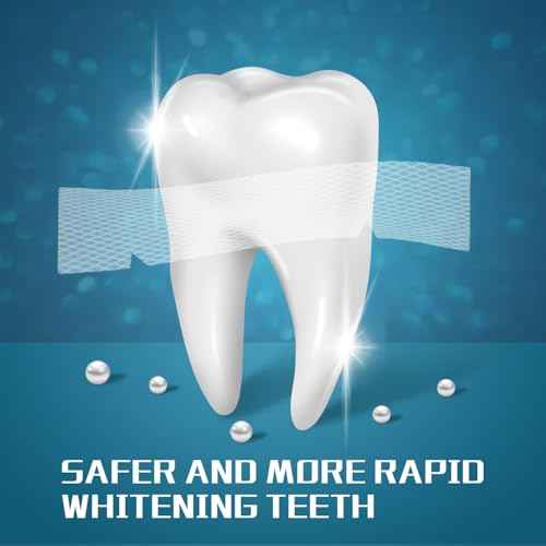 Teeth Whitening Strip 22 Treatments - Whitening Strips for Sensitive People, Fast Remove Smoking, Coffee, Wine Stains, Teeth Brightening Kit Pack of 44 Non-Slip Strips