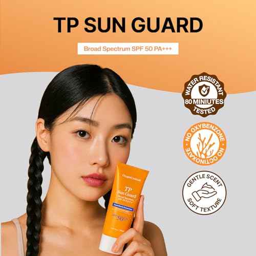 OxygenCeuticals TP Sun Guard - SPF 50+ Reef-Friendly, Oxybenzone & Octinoxate Free, Lightweight & Hydrating Daily Sunscreen with Chamomile Scent, No White Cast. 1.69 fl.oz (50ml)