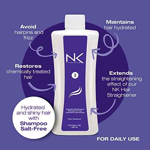 NK Professional Care. Complete Hair Straightening Treatment Kit Steps 1,2,3,4. Hair Surgery with keratin, post-treatment shampoo and restorative mask.