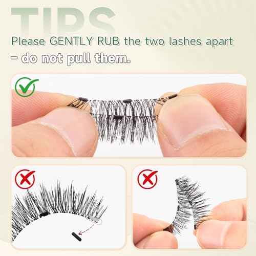 Magnetic Eyelashes with Applicator ? No Glue or Eyeliner Needed, Reusable Natural Look Lashes, Lightweight & Comfortable, Easy to Apply and Remove