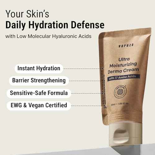 Ultra Moisturizing Derma Facial Cream ? Oil Free Deep Hydrating Face Moisturizer ? Vegan, EWG Verified Product Korea Skin Care with Hyaluronic Acid, Amino Acids, Non-Sticky Unscented Lotion