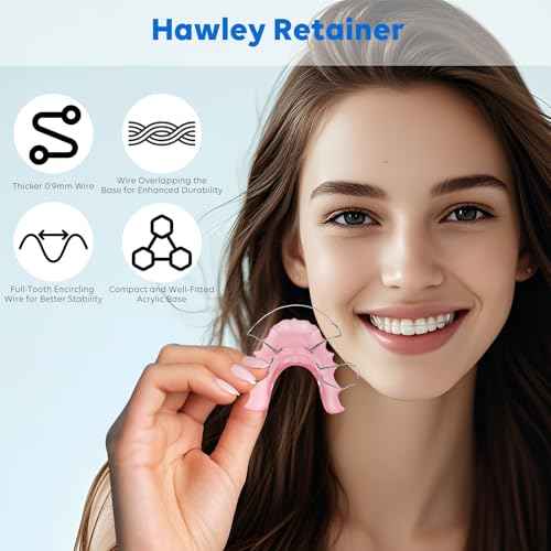 2 Custom Hawley Retainers for Teeth Retention ? Comfortable & Durable Upper & Lower Retainers, Personalized Fit