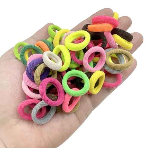 288 Pcs Toddler Hair Ties, Soft Seamless Cotton Hair Ties, Multicolor Small Hair Bands for Little Girls and Kids, Elastic Hair Accessories Ponytail Holders (24 Colors)