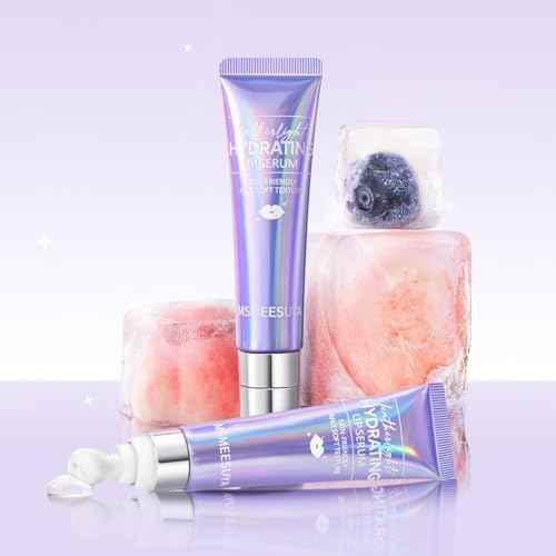 Lip Balm & Serum for Dry Lips, Featherlight Hydrating Balm, Non-Sticky Lip Moisturizer for Smooth & Glossy Lips, 2-Pack (0.5oz Each)